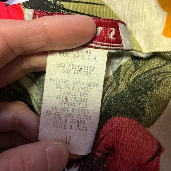 Vintage 80s tropical flowers oversized shirt - Picture 3 of 9